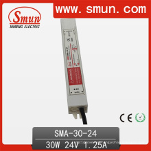 Fuente de alimentación de la transferencia de la prenda impermeable del conductor de 30W 12-24VDC 1.25A LED